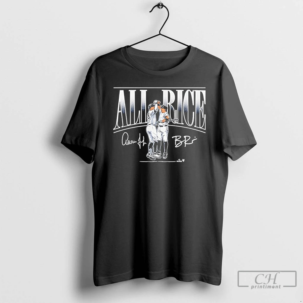 Classic New York Yankees Aaron Judge And Ben Rice All Rice Signature T Shirts Sweater