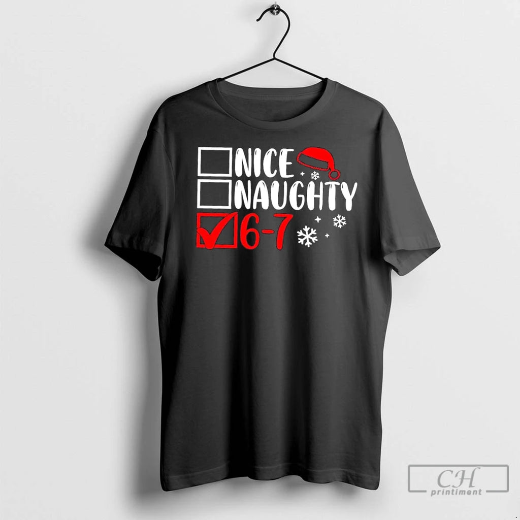 Classic Nice Naughty 67 Funny Christmas Santa Hat