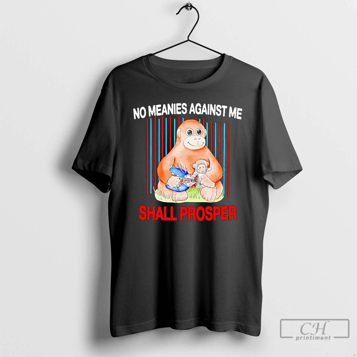 Classic Panchi Kun Punch Monkey No Meanies Against Me Shall Prosper Vintage T Shirts Sweater
