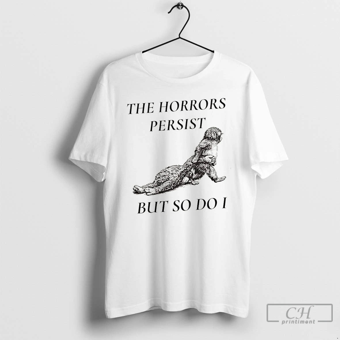 Classic Panchi Kun Punch Monkey The Horrors Persist But So Do I Vintage T Shirts