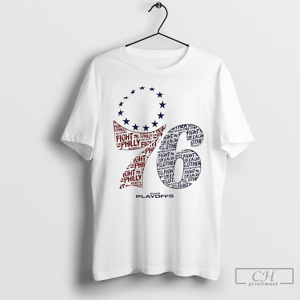 Classic Philadelphia 76ers Basketball Fight For Philly 2026 Playoffs