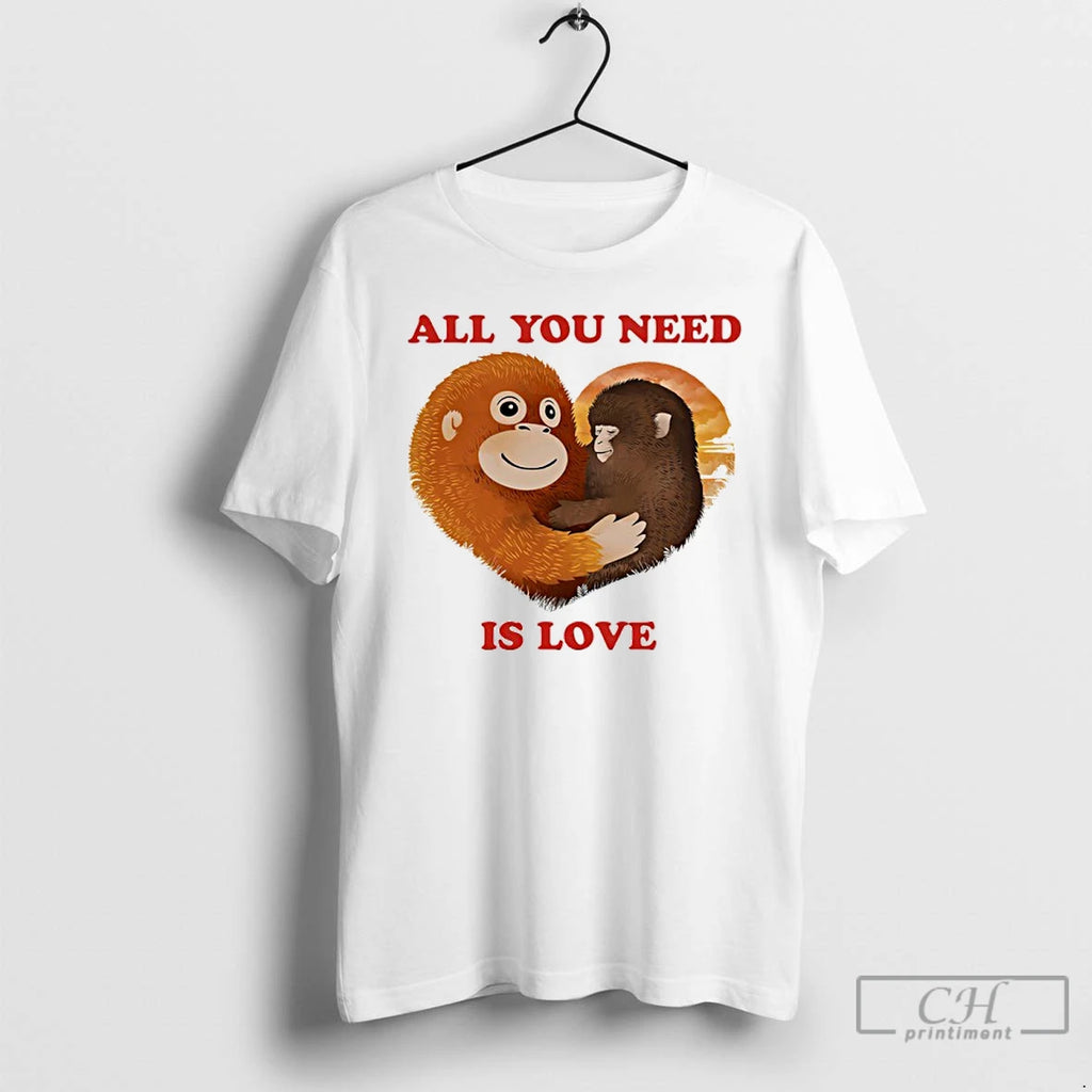 Classic Plush Toy Monkey All You Need Is Love