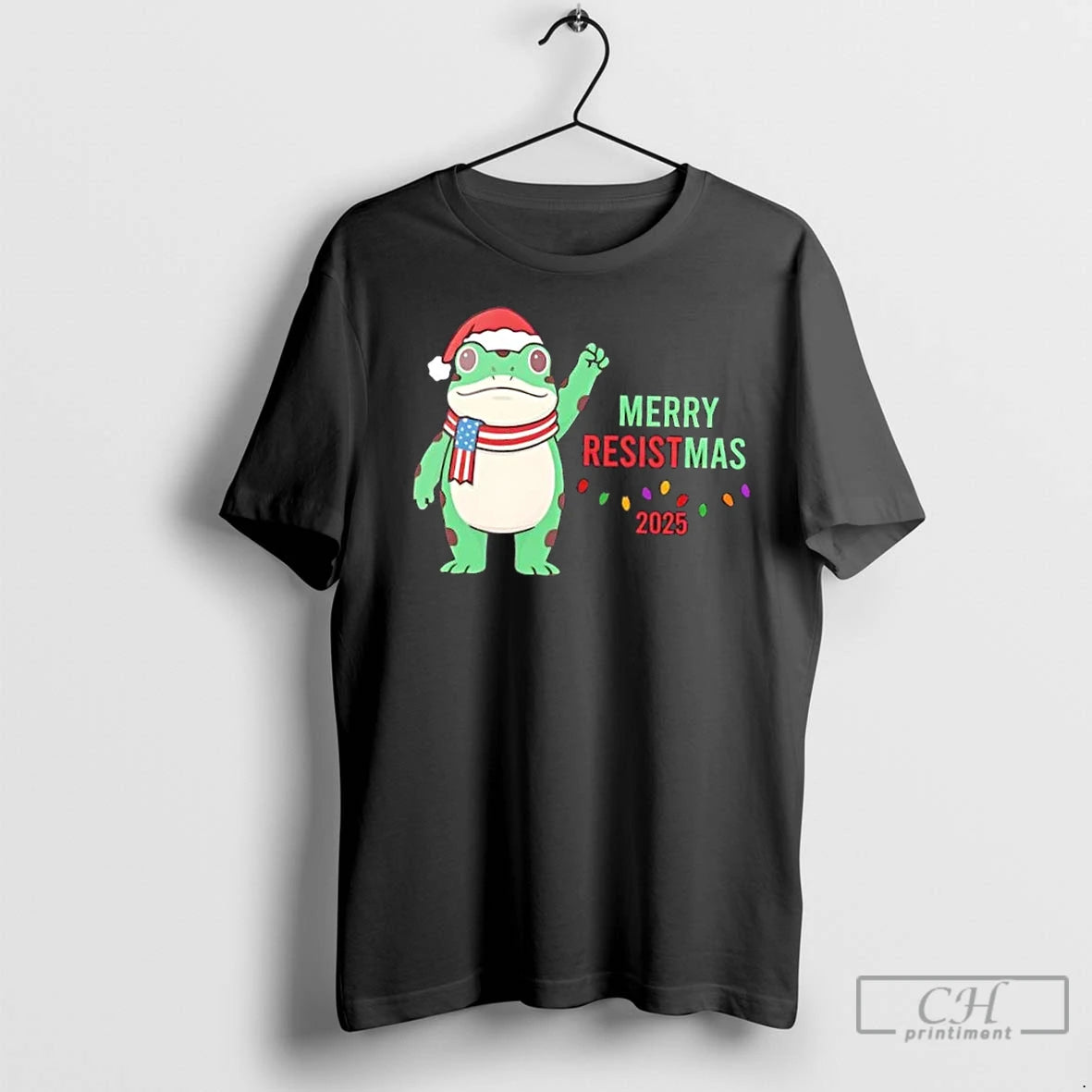 Classic Portland Protest Frog Merry Resistmas 2025 Christmas