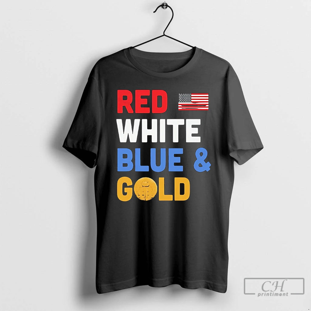 Classic Red White Blue And Gold