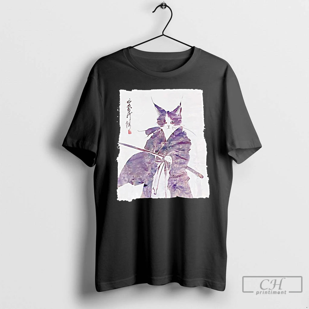 Classic Samurai Cat Vintage Art