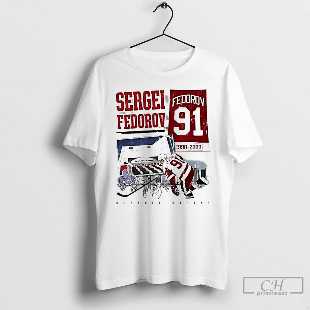 Classic Sergei Fedorov Detroit Red Wings Fedorov 91 1990 2009 Signature
