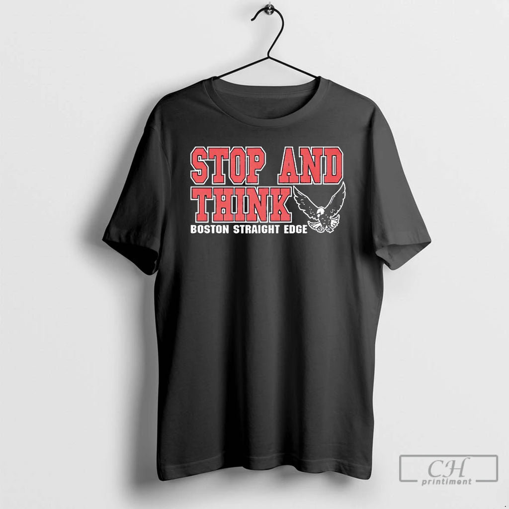 Classic Stop And Think Boston Straight Edge Eagle