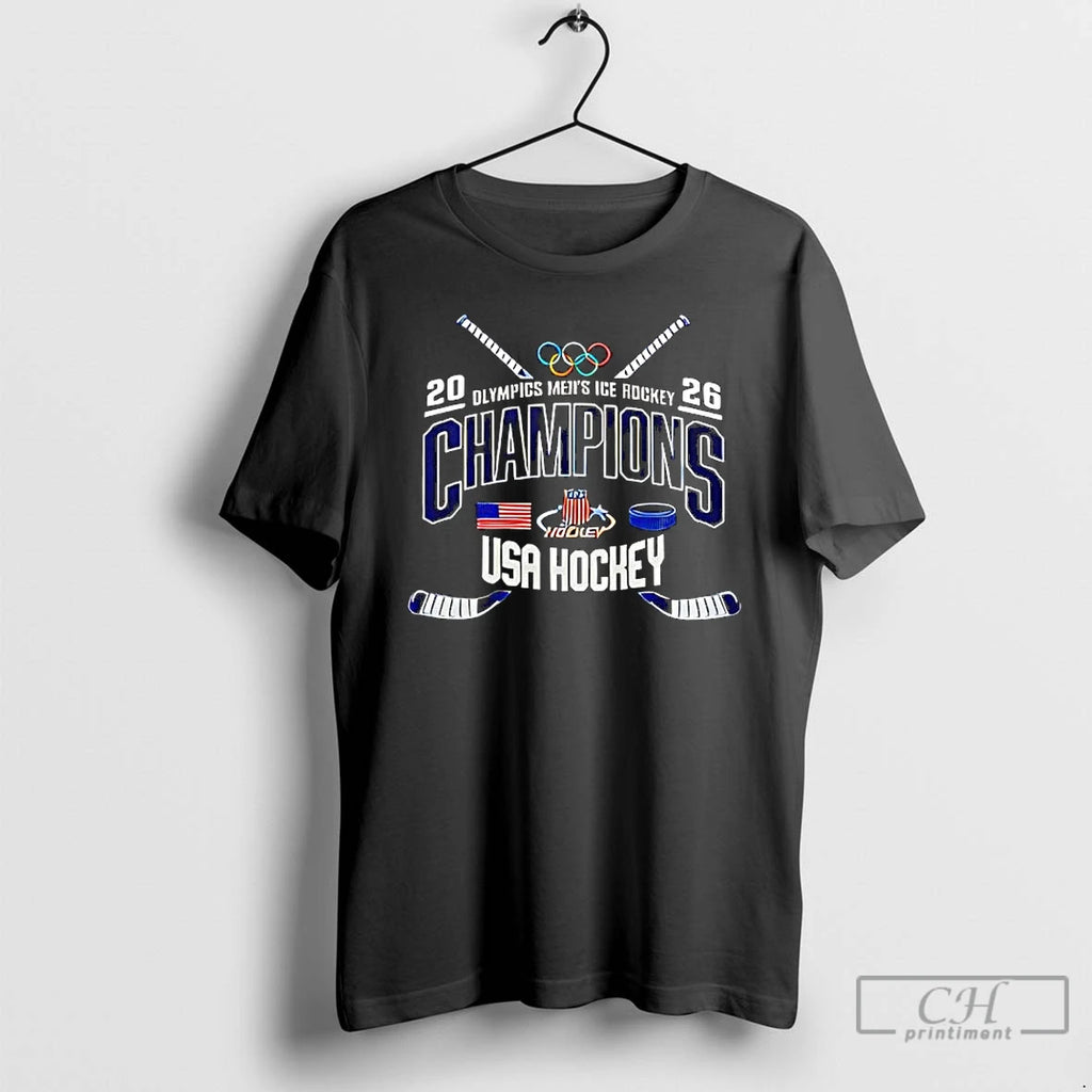 Classic Team Usa 2026 Olympic Mens Ice Hockey Champions Graphic