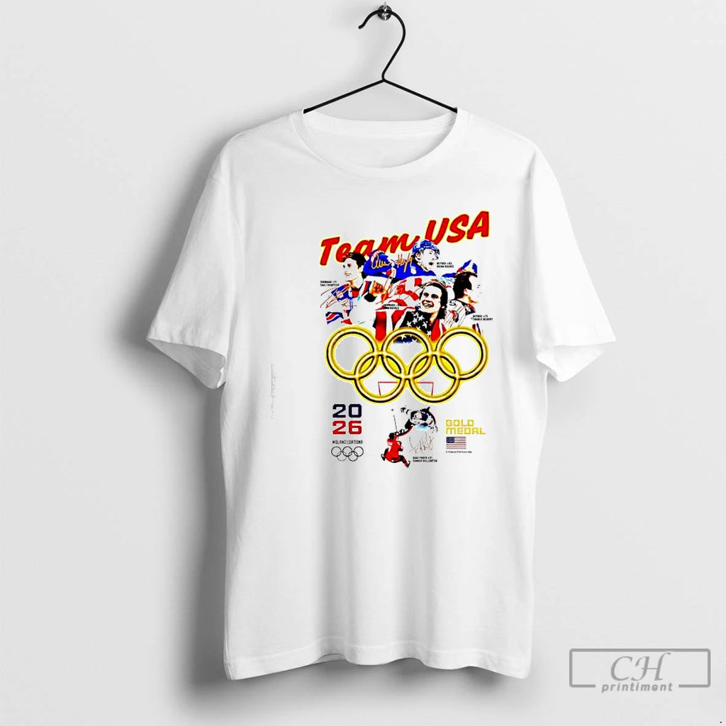 Classic Team Usa Olympic Champions 2026 Gold Madal Signatures