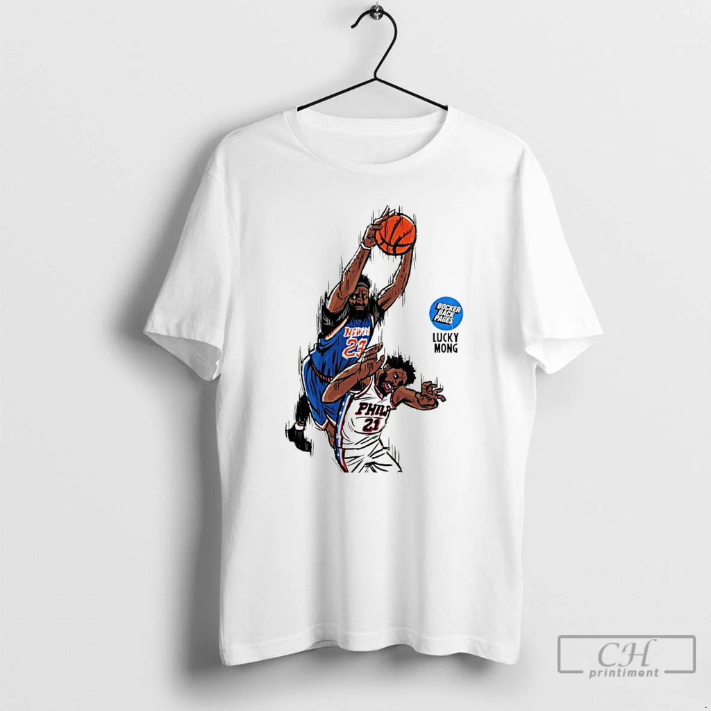 Classic The Knicks Game 4 Joel Embiid Vs Mitchell Robinson Nba Moment Art T Shirts