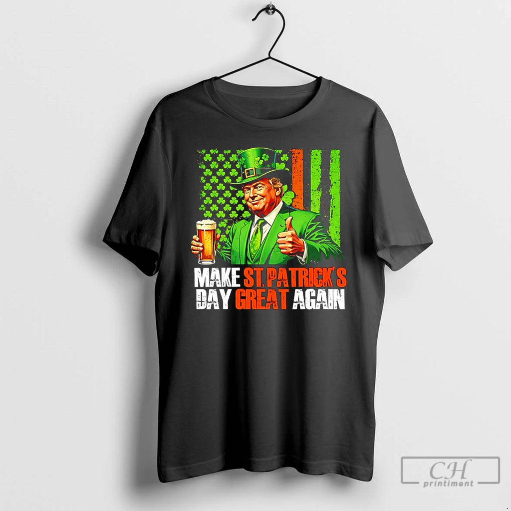 Classic Trump Make St Patricks Day Great Again Flag