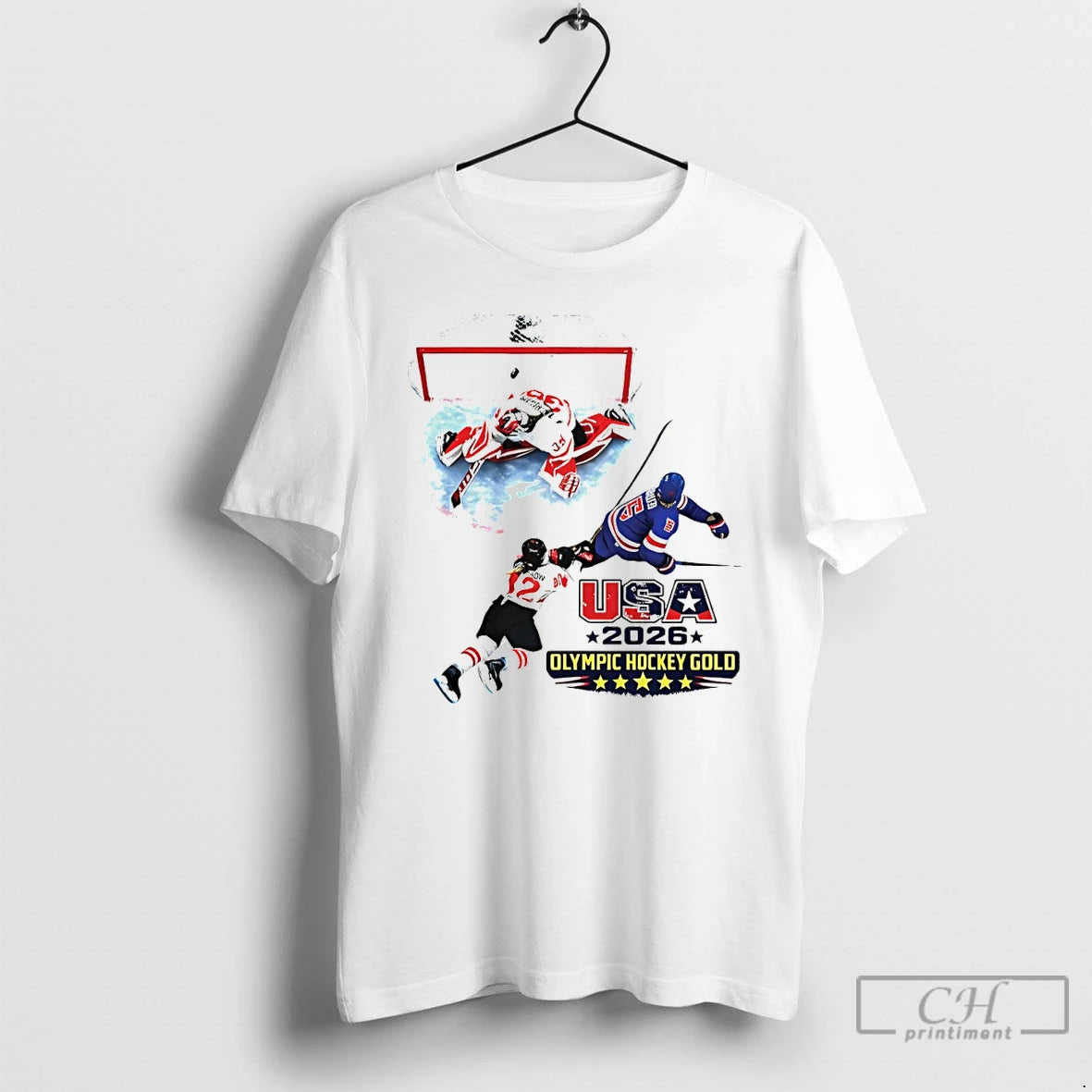 Classic Usa Hockey Olympic Hockey Gold Milano Cortina 2026 American Vintage