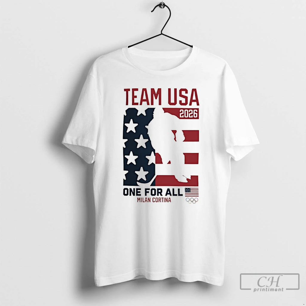 Classic Usa Hockey One For All 2026 Winter Olympics Heart Of Gold T Shirts Sweater