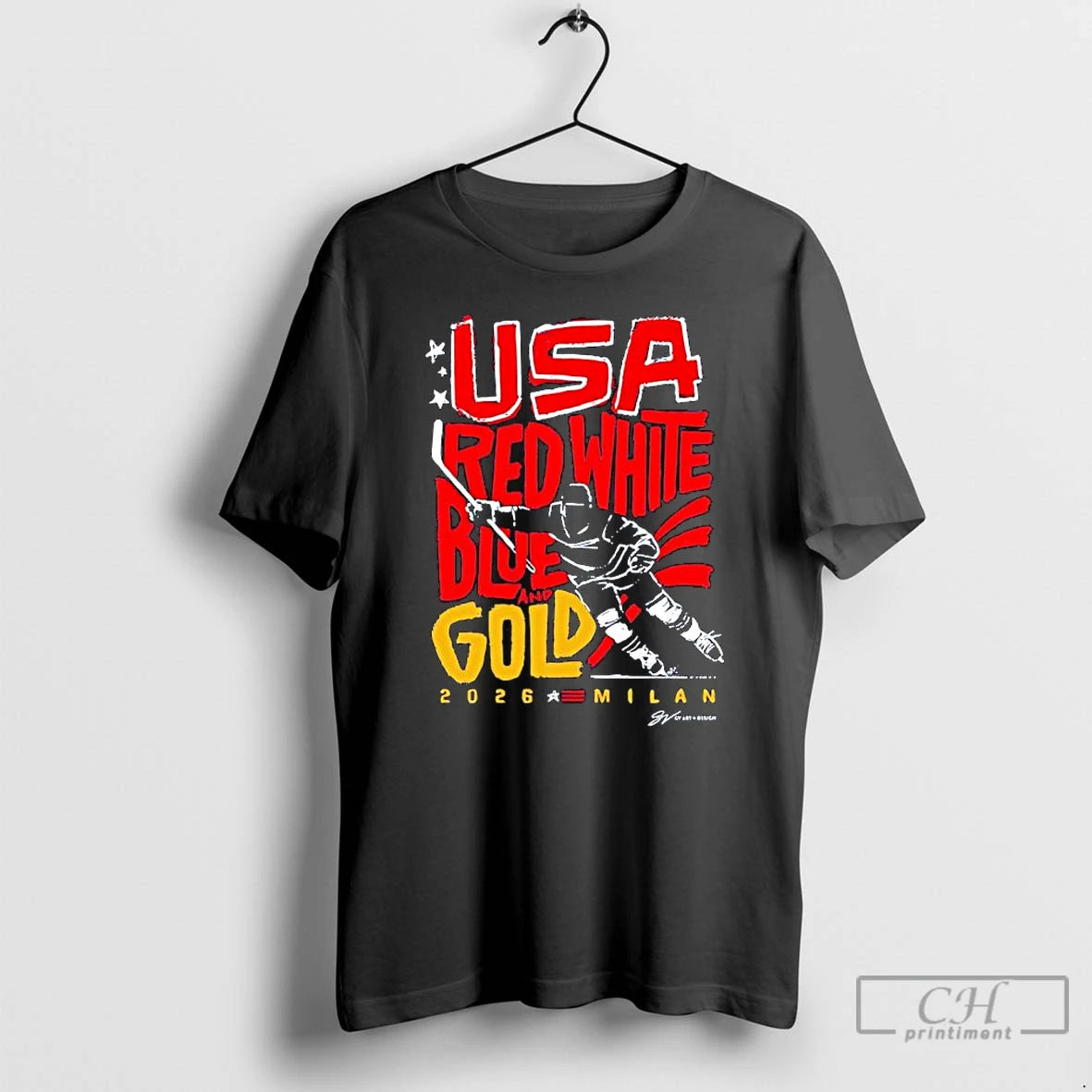 Classic Usa Hockey Red White Blue And Gold 2026 Milan