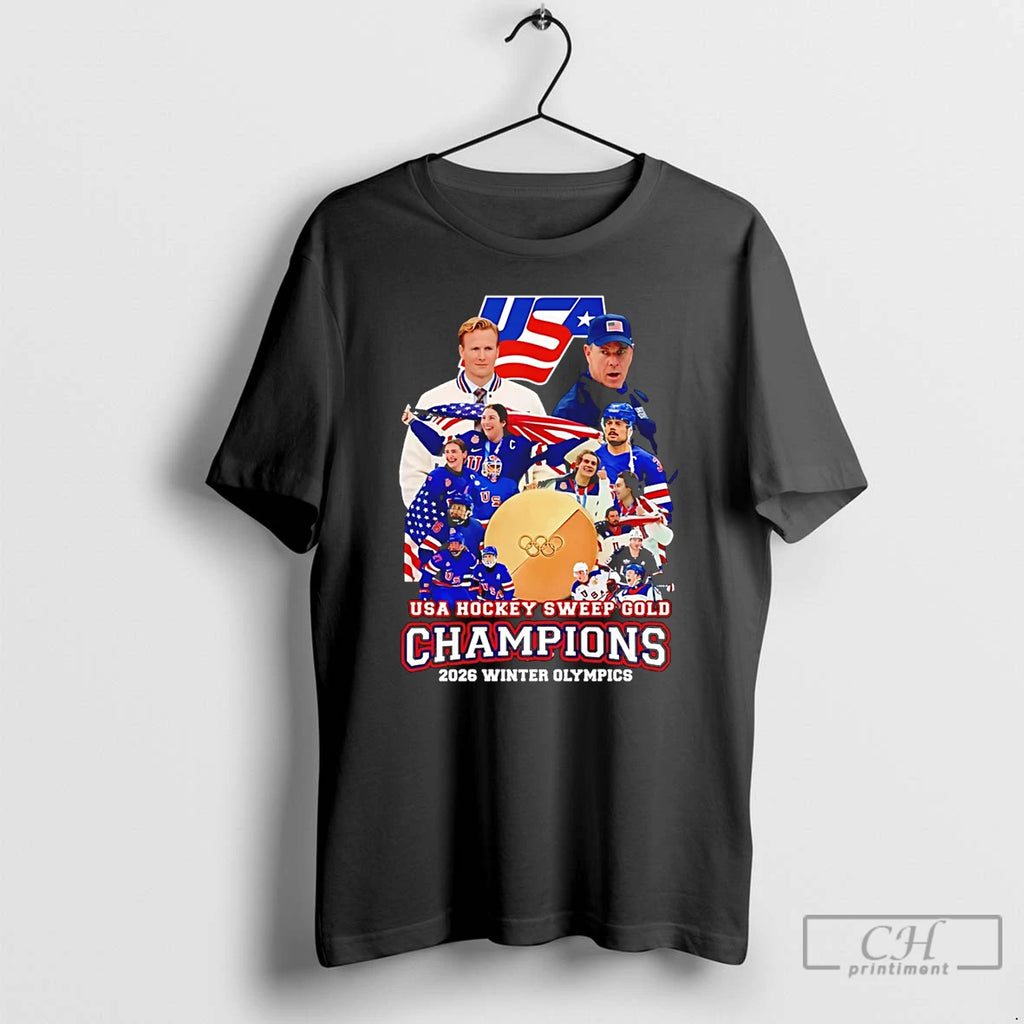Classic Usa Hockey Sweep Gold Champions 2026 Winter Olympics