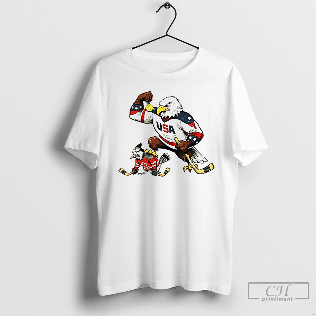 Classic Usa Hockey Beat Canada Winner Olympic 2026 Milano Cortina 2026 Winter Sports T Shirts