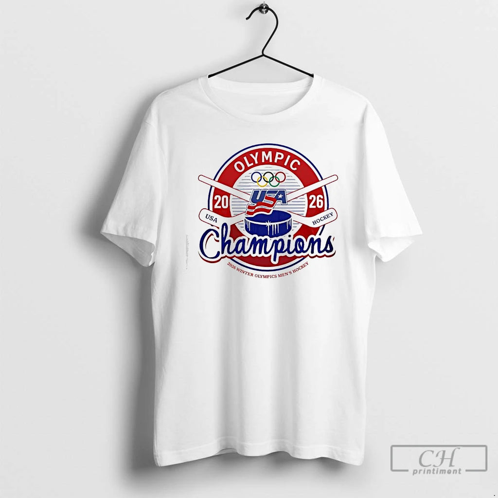 Classic Usa Men Hockey Milano Cortina Olympics Champions 2026 Logo