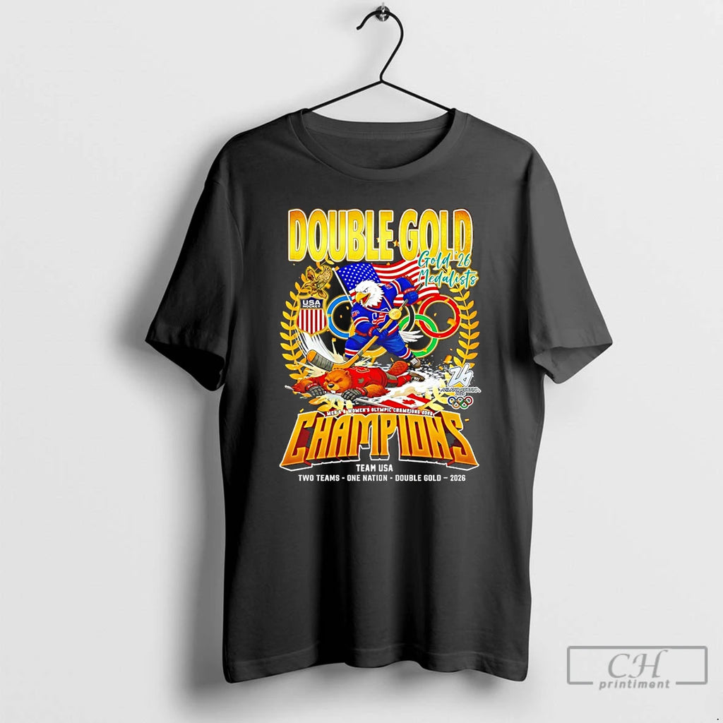 Classic Usa Beat Canada Double Gold 26 Medalists Olympic Champions 2026 Team Usa T Shirts