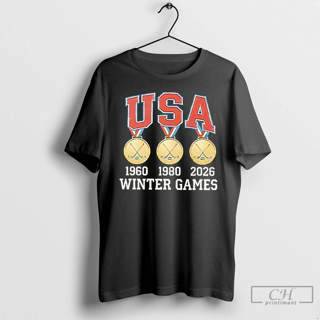 Classic Usa Hockey Miracle On Ice 1980 1960 2026 Gold Medals