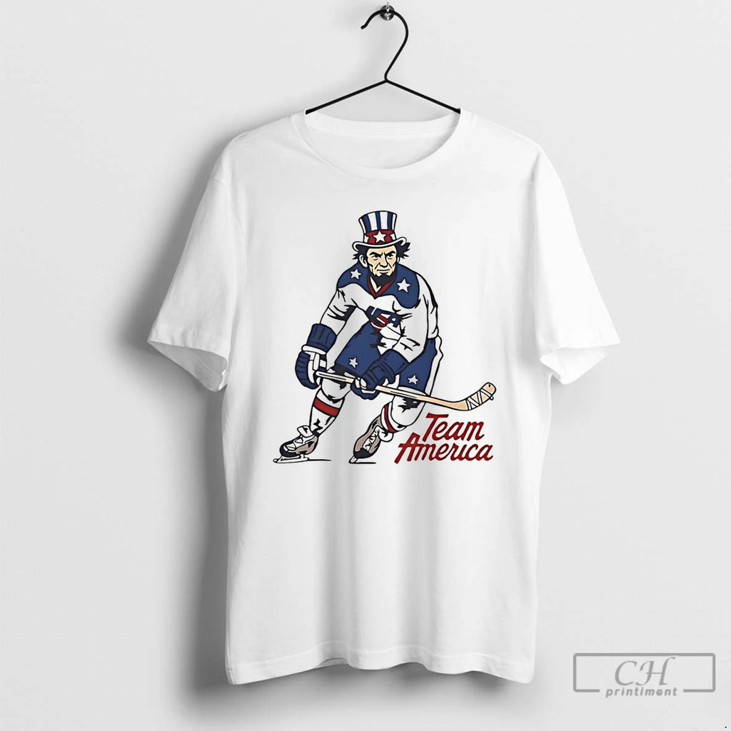 Classic Uncle Sam Usa Hockey Player Team American Olympic Hockey Shirtuncle Sam Usa Hockey Player