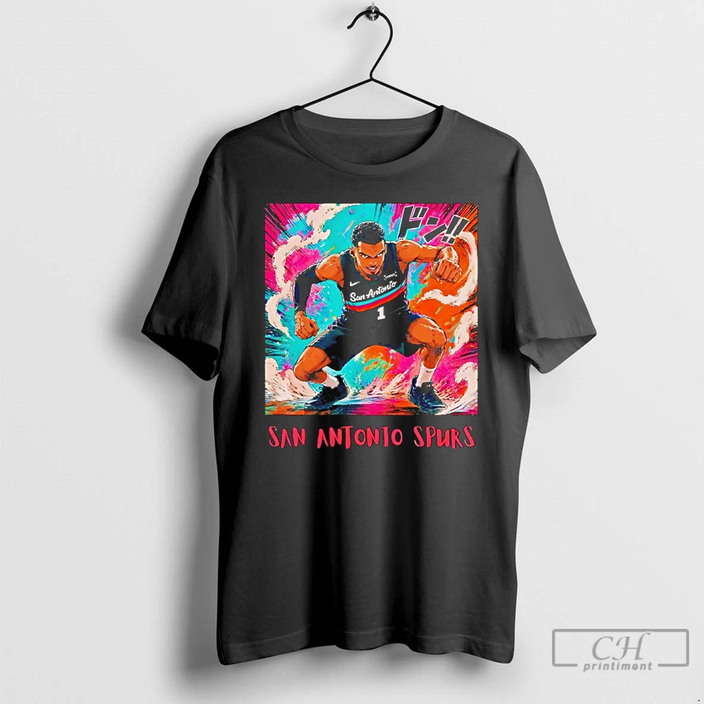 Classic Victor Wembanyama San Antonio Spurs Basketball Anime