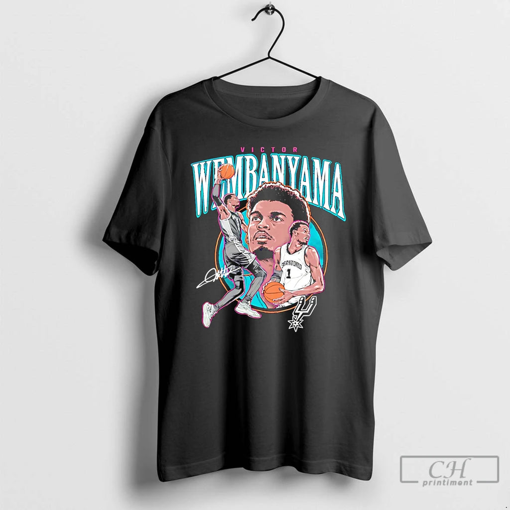 Classic Victor Wembanyama San Antonio Spurs Trio Signature