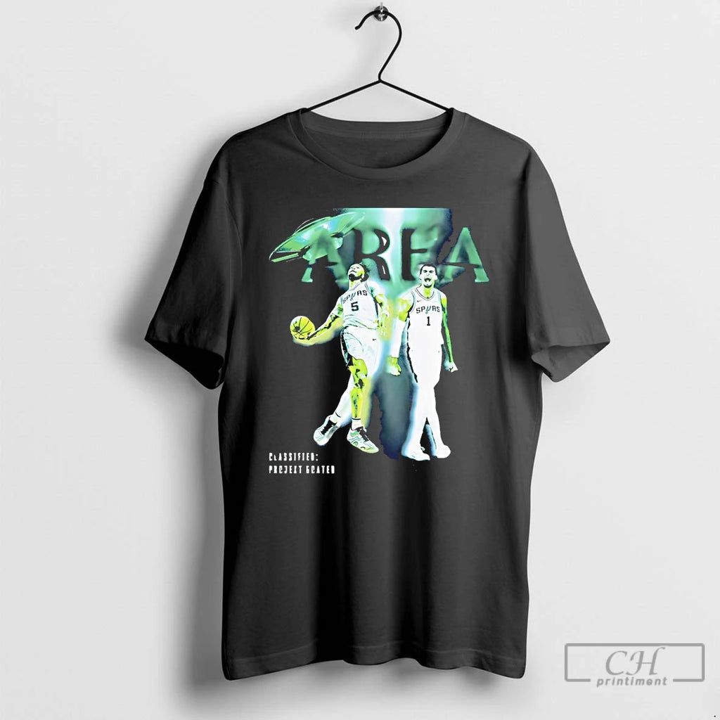 Classic Victor Wembanyama And Stephon Castle Of The San Antonio Spurs Ufo T Shirts Sweater