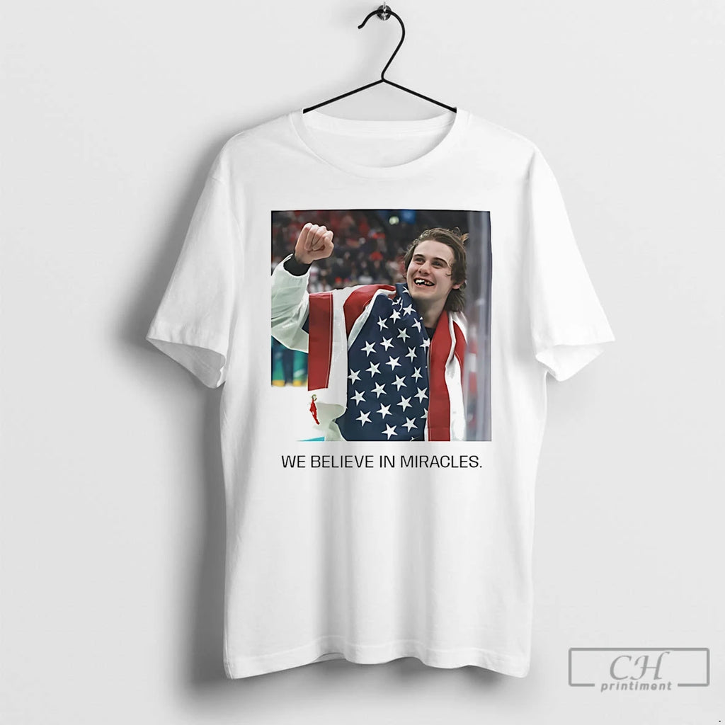 Classic We Believe In Miracles Jack Hughes Usa Hockey Champs
