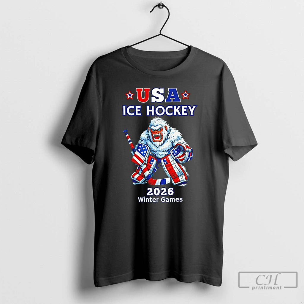 Classic Yeti Bigfoot Ice Hockey Usa 2026 Winter Games Olympic