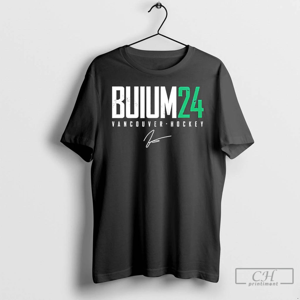 Classic Zeev Buium Vancouver Hockey Elite Number 24 Signature