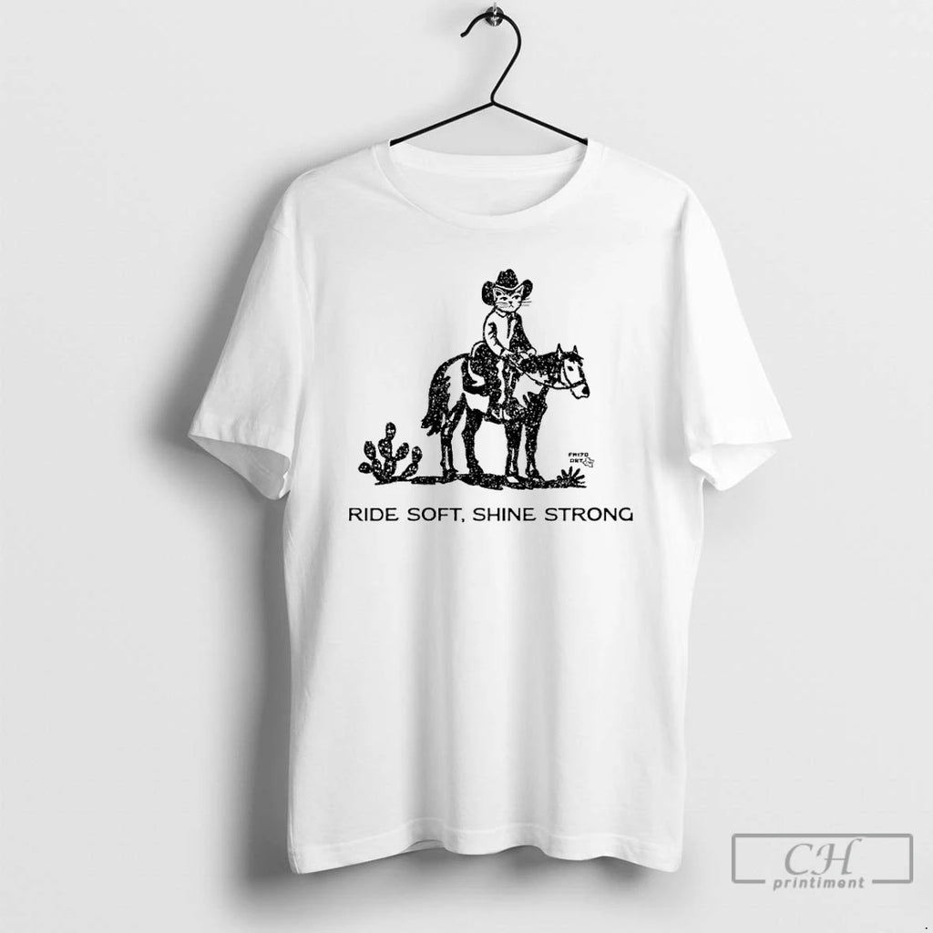 Classic N77vtzoy Cowboy Cat Riding Horse Ride Soft Shine Strong