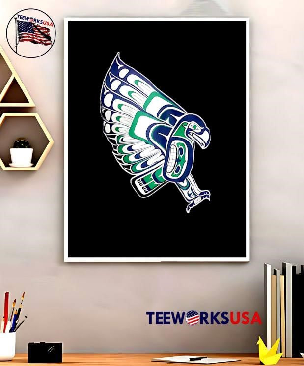 Coastal Salish Native American Art Eagle Bird Traditional shirt