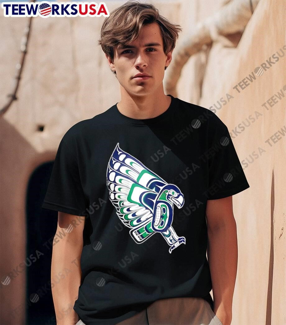Coastal Salish Native American Art Eagle Bird Traditional shirt