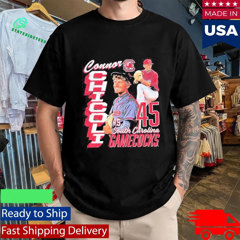 Connor Chicoli Number 45 Of South Carolina Gamecocks Baseball Graphic Shirt