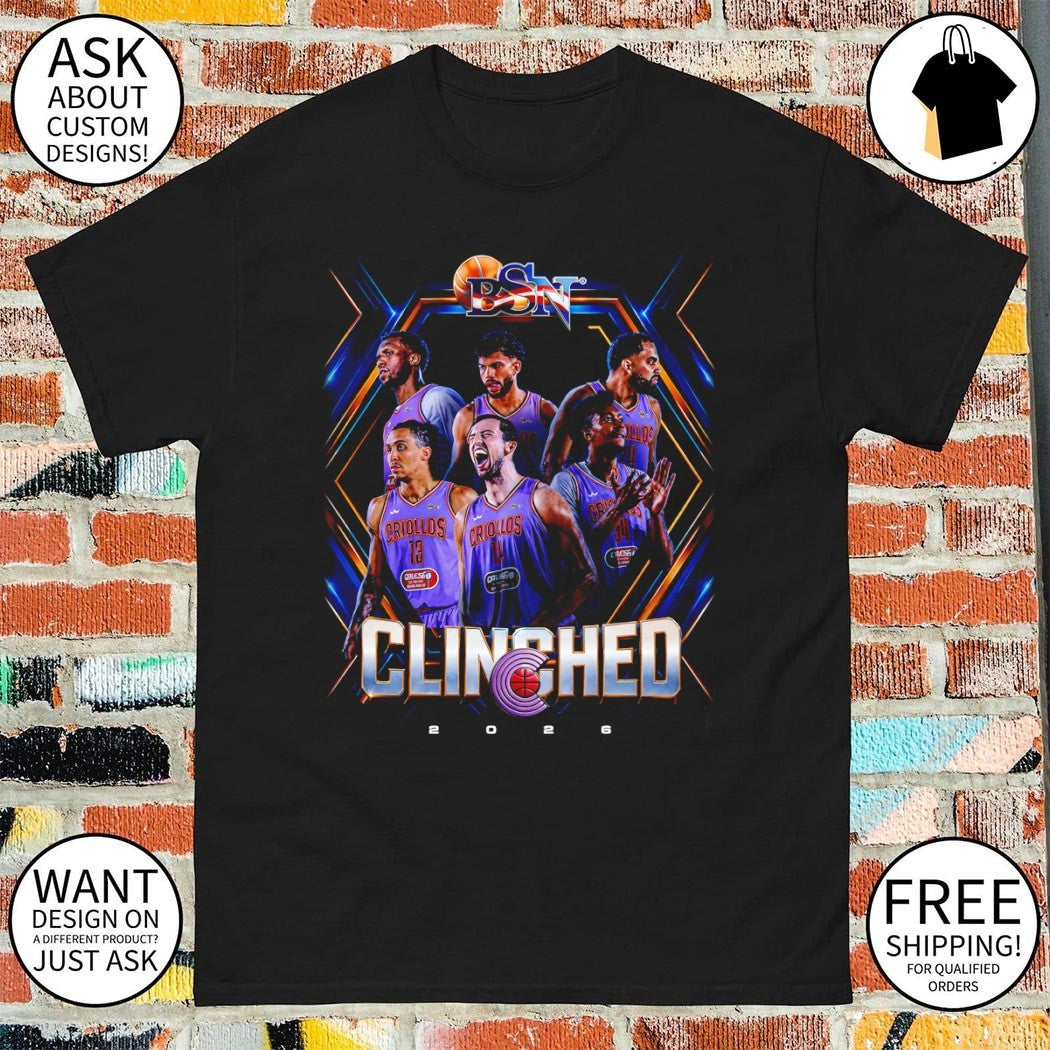 Criollos De Caguas Basketball Playoffs BSN 2026 Clinched graphic shirt