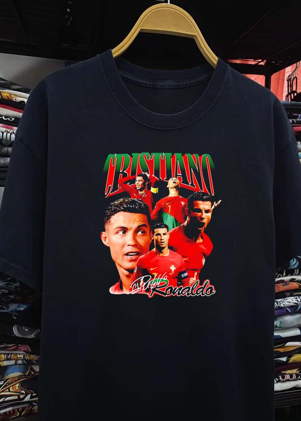 Cristiano Ronaldo Portugal Soccer Player Athletic Performance T-Shirt
