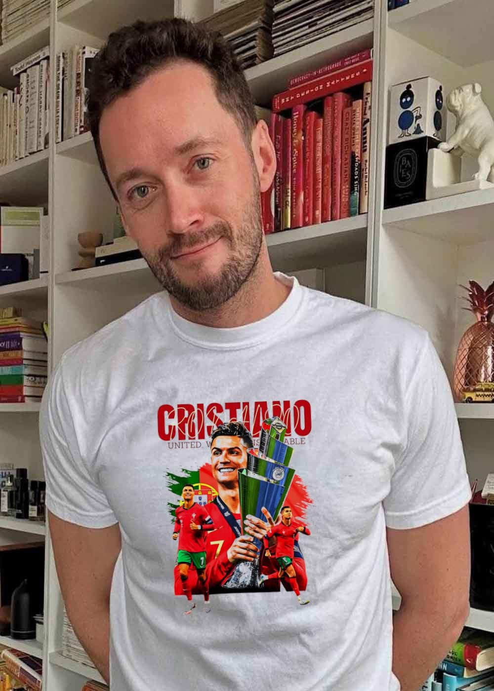 Cristiano Ronaldo’ The Legend Lifts the UEFA Nations League Trophy T-Shirt