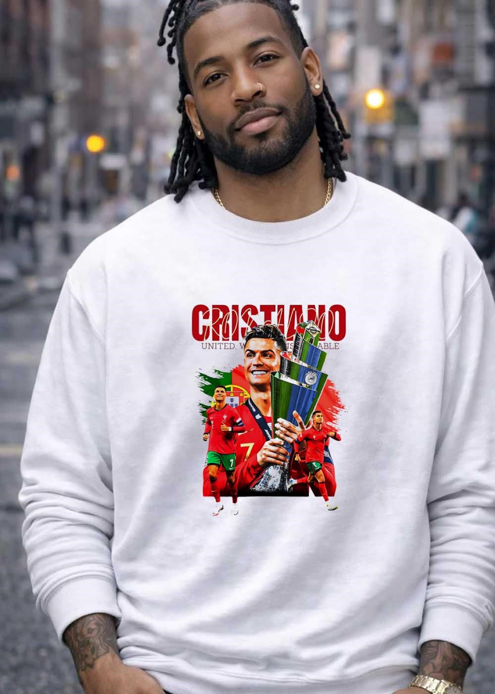 Cristiano Ronaldo’ The Legend Lifts the UEFA Nations League Trophy T-Shirt