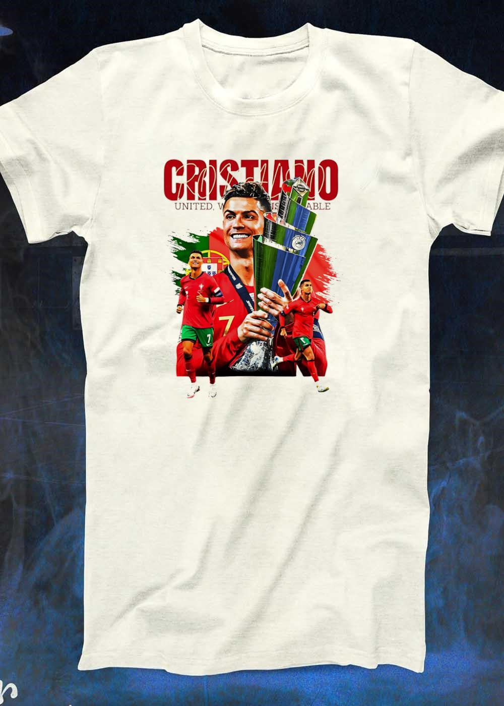 Cristiano Ronaldo’ The Legend Lifts the UEFA Nations League Trophy T-Shirt