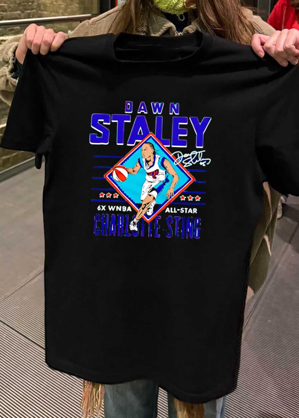 Dawn Staley Signature Dribbling WNBA All-Star Charlotte Sting T-Shirt