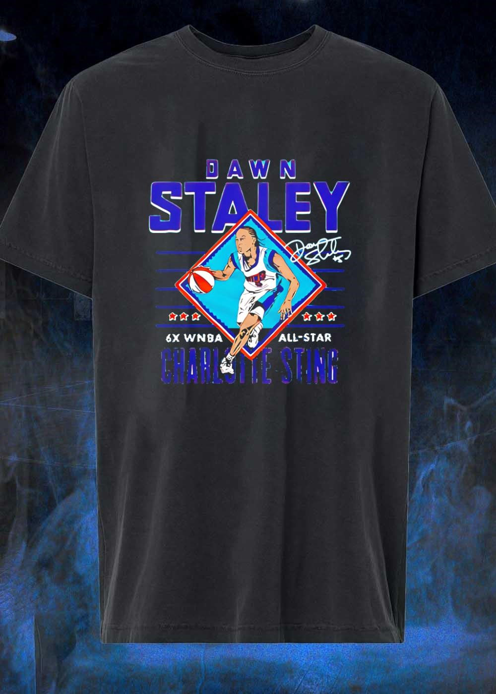 Dawn Staley Signature Dribbling WNBA All-Star Charlotte Sting T-Shirt