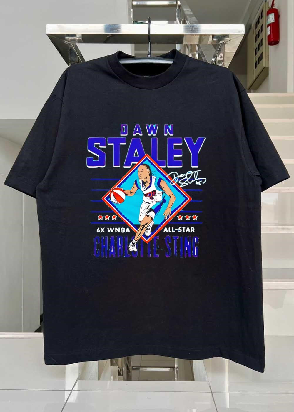 Dawn Staley Signature Dribbling WNBA All-Star Charlotte Sting T-Shirt