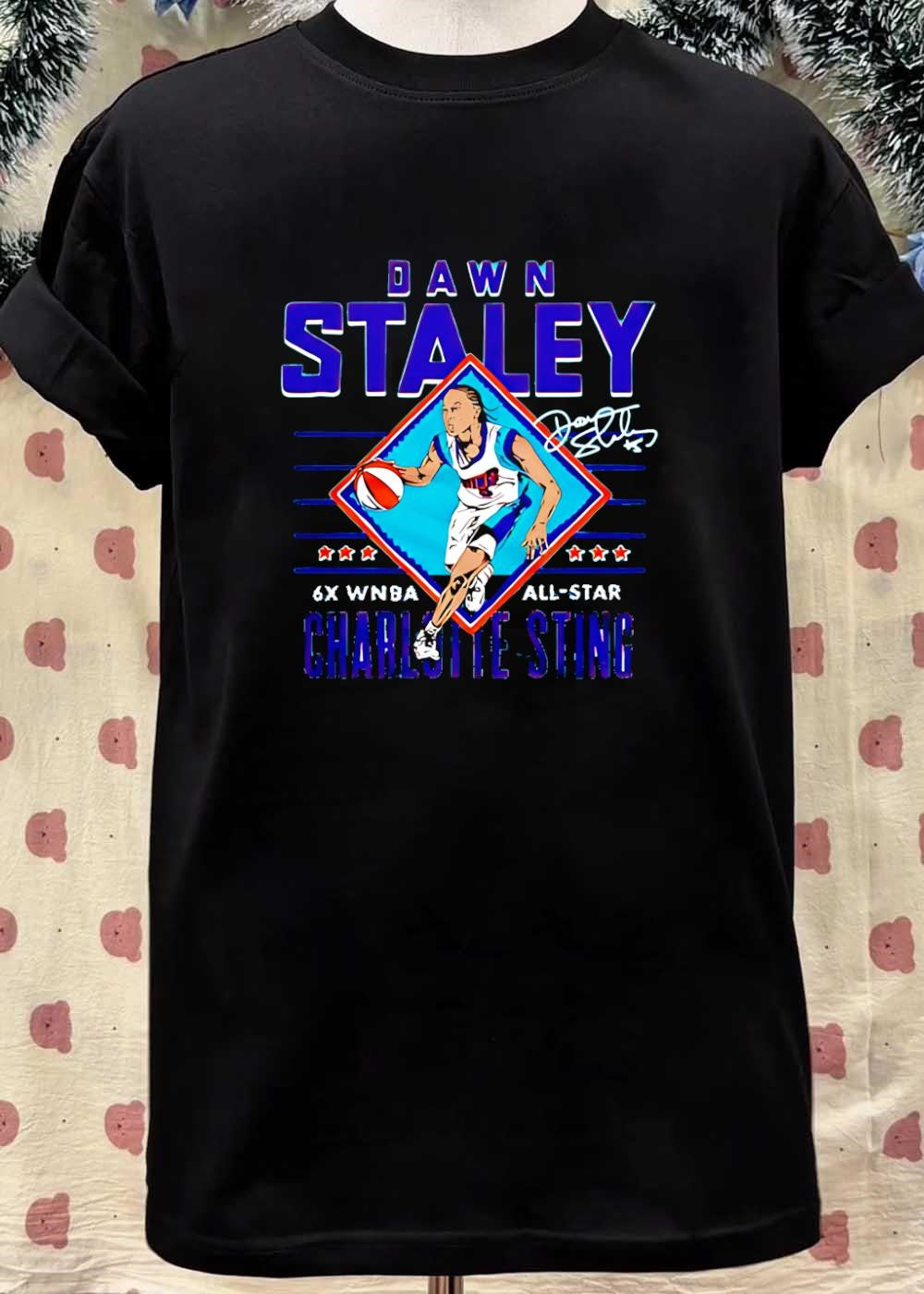 Dawn Staley Signature Dribbling WNBA All-Star Charlotte Sting T-Shirt