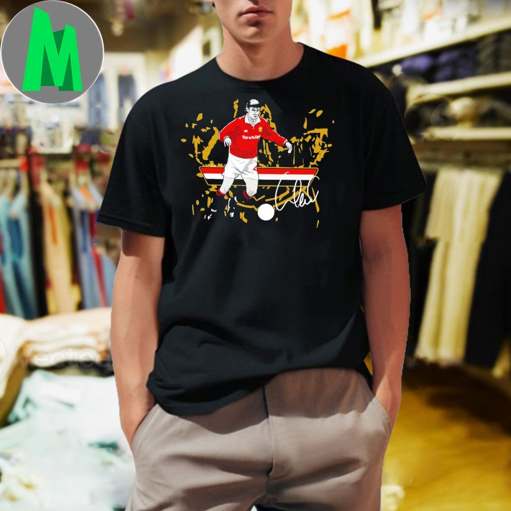 Design Andrei Kanchelskis #14 Signature Football T-Shirt