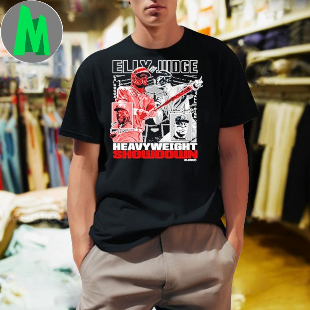 Design Elly De La Cruz vs. Aaron Judge Heavyweight Showdown Baseball T-Shirt