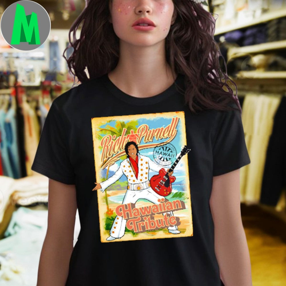 Design Richie Purnell Hawaiian Tribute Retro Beach T-Shirt