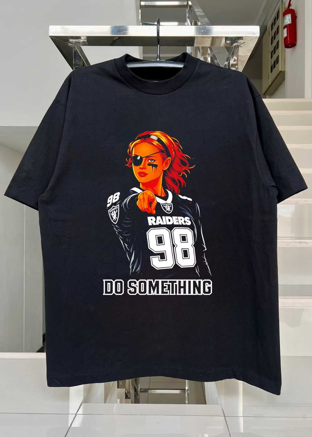Do Something Raiders Football Woman Pointing Raiders 98 T-Shirt