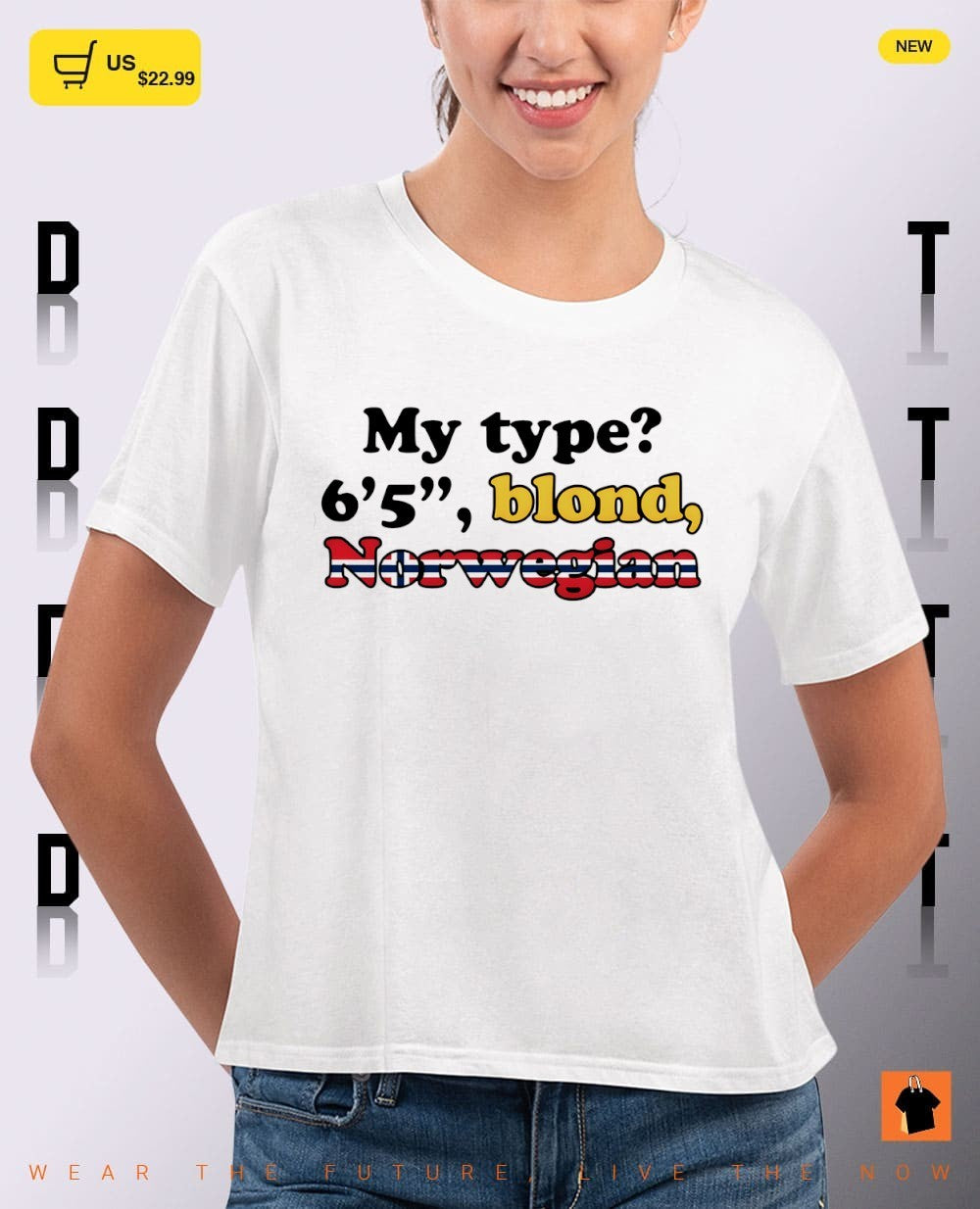Erling Haaland My Type 6ft 5 Blond Norwegian Norway Soccer World Cup 2026 shirt