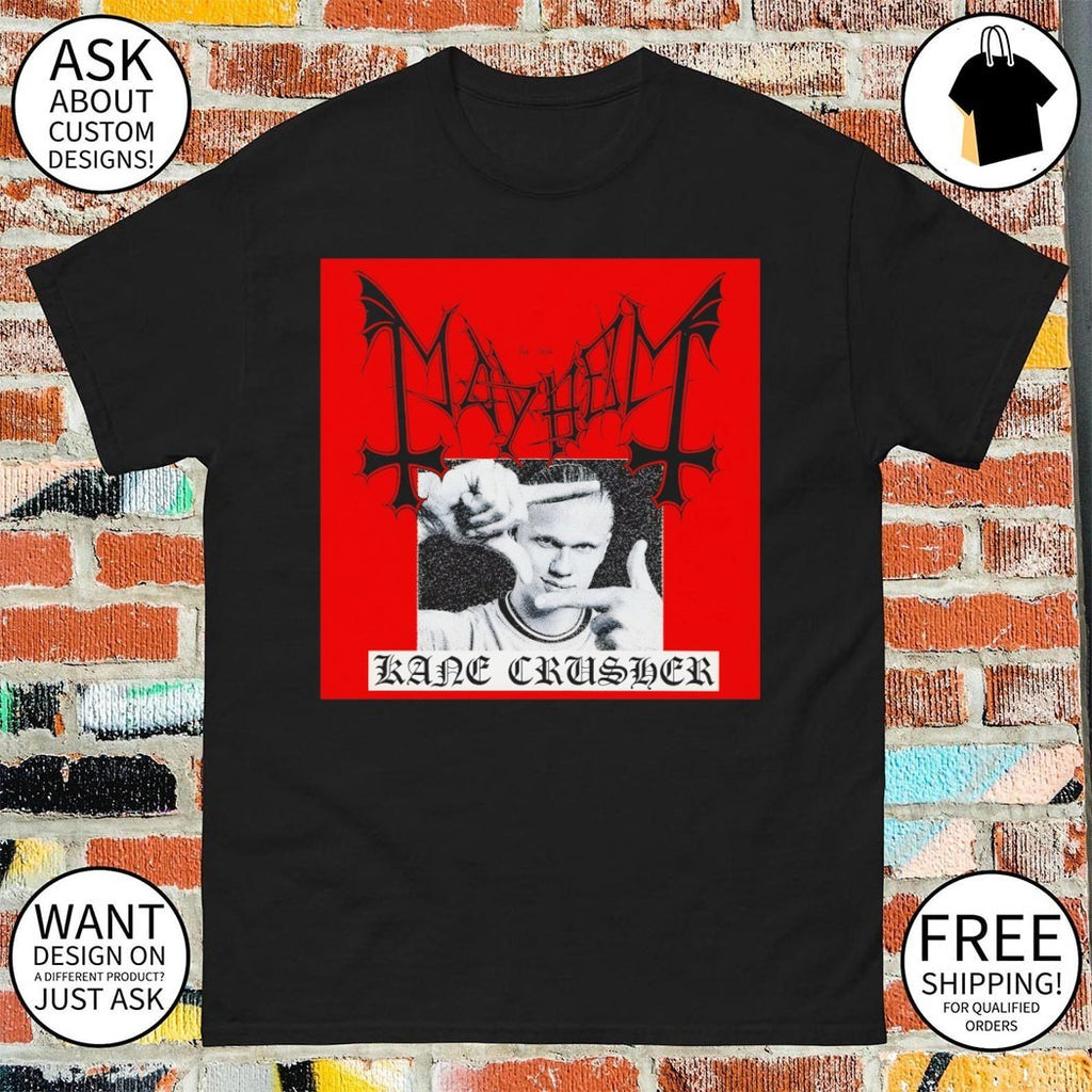 Erling Haaland Norway Soccer Mayhem Kane Crusher True Norwegian Black Metal 2026 shirt