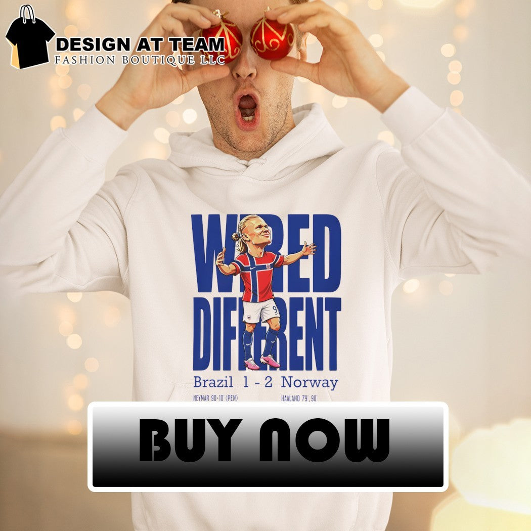 Erling Haaland Wired Different Norway vs Brazil 2-1 Soccer World Cup USA 2026 shirt